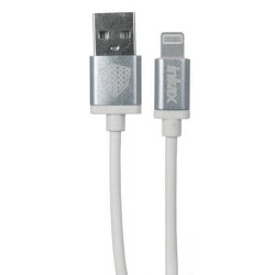 INKAX CK-09-IP USB-A to Lightning Charging Cable 2.1A 1m - Color: Silver / White