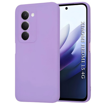 Θήκη Πλάτης Σιλικόνης Απλή για Xiaomi Redmi 15 4G - Χρώμα: Λιλά