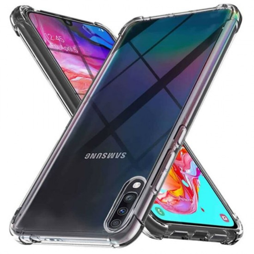 Θήκη Πλάτης Σιλικόνης Anti Shock για Samsung A705F Galaxy A70/A707F A70s - Χρώμα: Διάφανο