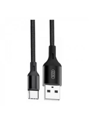 XO NB143 Καλώδιο Regular USB 2.0 σε Type-C 2m - Χρώμα: Μαύρο