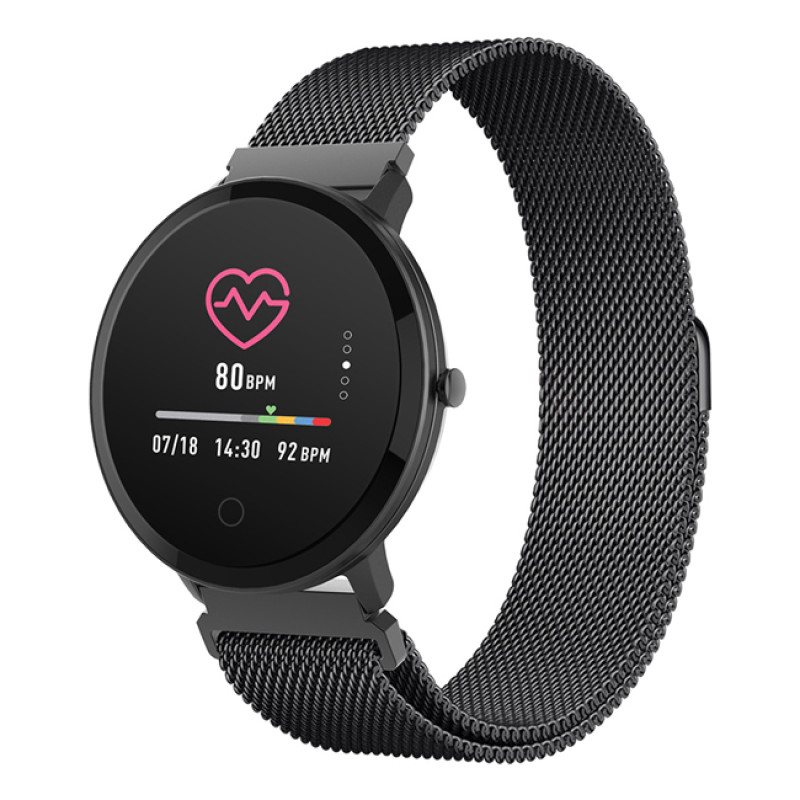 Forever ForeVive SB-320 43mm Smartwatch Activity Tracker με Παλμογράφο - Χρώμα: Μαύρο