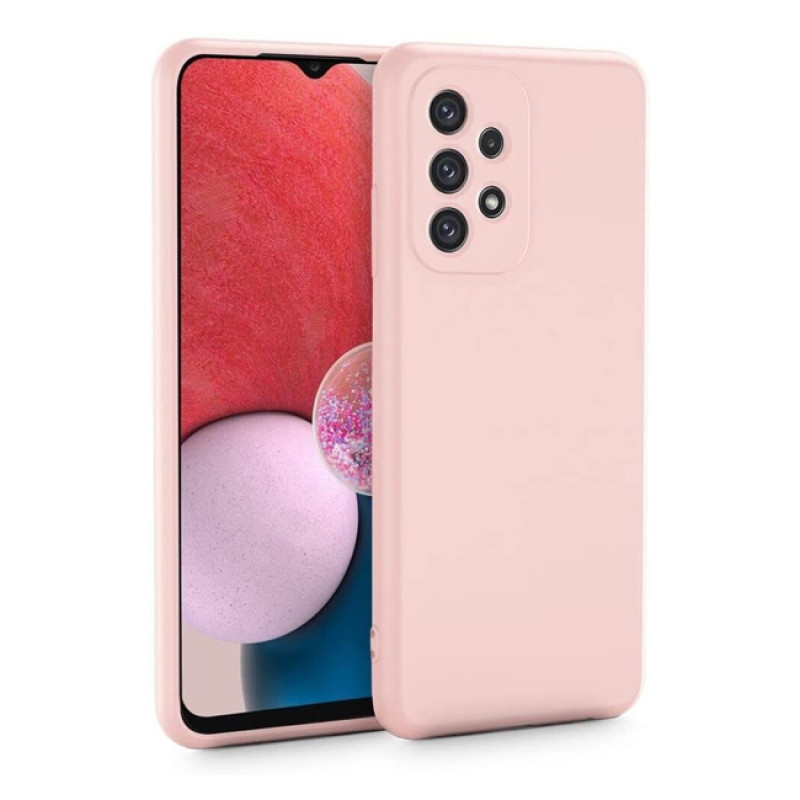 Θήκη Πλάτης Σιλικόνης Soft για Samsung Galaxy A13 4G - Χρώμα: Απαλό Ρόζ