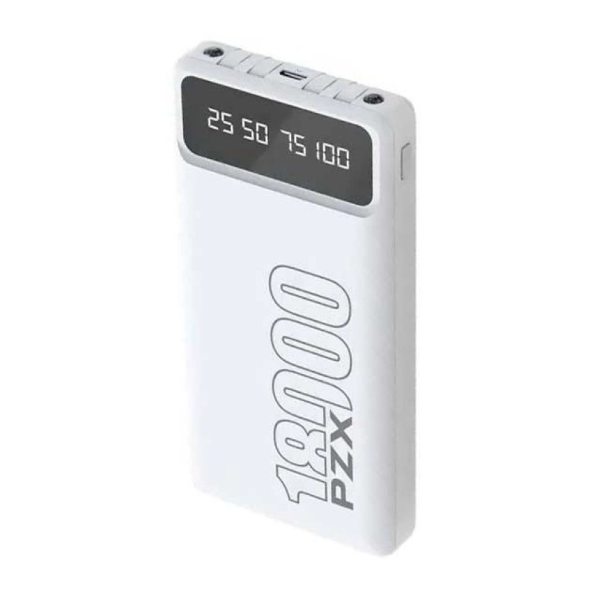 PZX C163 PowerBank με 1 Θύρα USB 18000mAh - Χρώμα: Λευκό