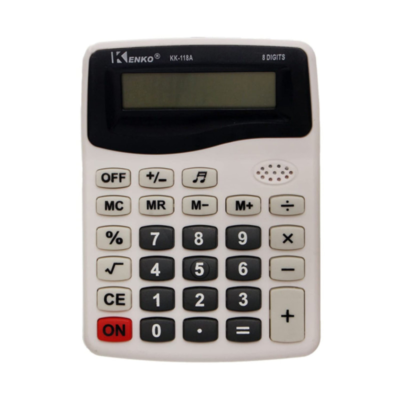 KENKO KK-118A Αριθμομηχανή 8 Ψηφίων High Quality - Χρώμα: Λευκό