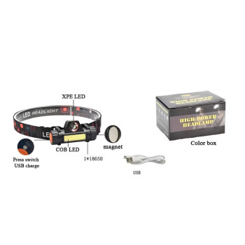 Μίνι Επαναφορτιζόμενος Φακός LED Κεφαλής High Power Headlamp T2 180131 - Χρώμα: Μαύρο