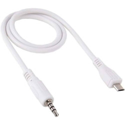 3.5mm Jack Male to Micro USB Male Cable 78cm - Color: White
