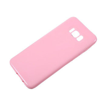 Θήκη Πλάτης Σιλικόνης Απλή για Samsung Galaxy S8 Plus - Χρώμα: Ρόζ