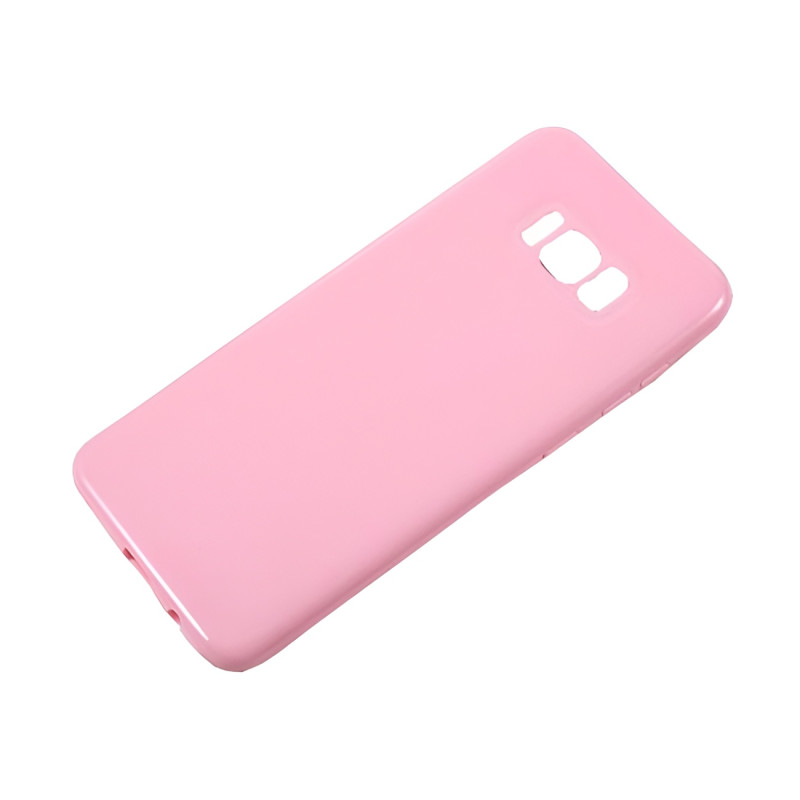 Θήκη Πλάτης Σιλικόνης Απλή για Samsung Galaxy S8 Plus - Χρώμα: Ρόζ