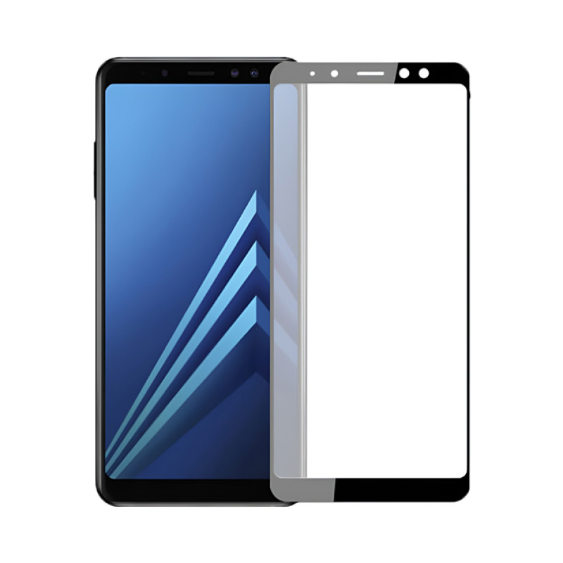 Full Cover Full Glue Τζαμάκι Προστασίας Οθόνης για Samsung Galaxy A5 2018 - Χρώμα: Μαύρο