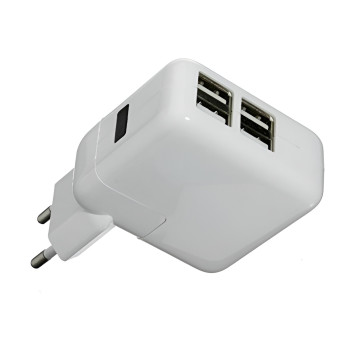 Φορτιστής USB 4 Θυρών Ports USB Charger YH-01870 - Χρώμα: Άσπρο