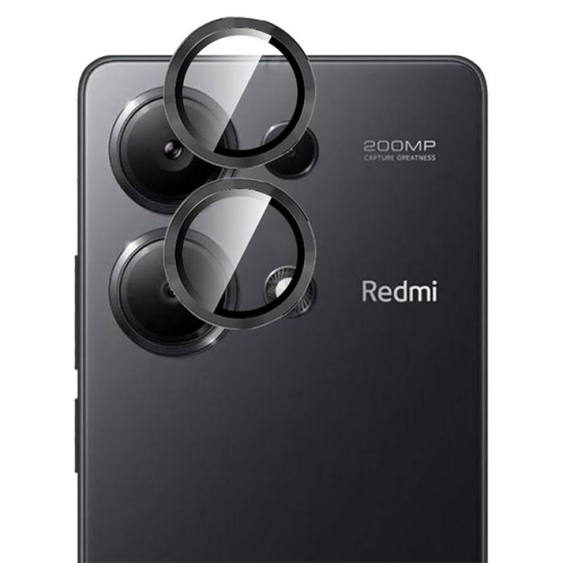 Full Glue Τζαμάκι Προστασίας Πίσω Κάμερας για Xiaomi Redmi Note 13 4G - Χρώμα: Μαύρο