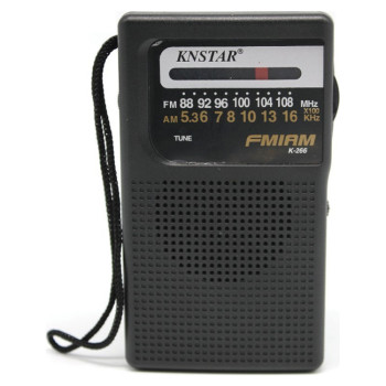 KNSTAR K-266 Μίνι Ραδιοφωνάκι Μπαταρίας - Χρώμα: Μαύρο