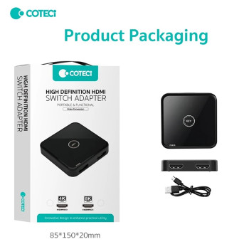 COTECi OF-035 4K HDMI High Definition 2.0 Switch Adapter - Χρώμα: Μαύρο