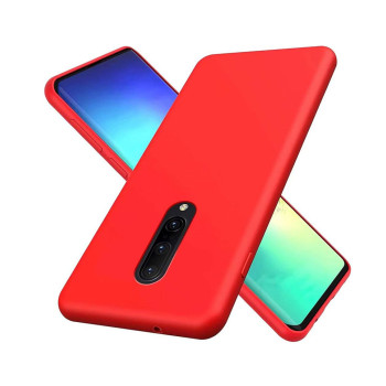 Θήκη Πλάτης Σιλικόνης Soft για Oneplus 7 Pro - Χρώμα: Κόκκινο