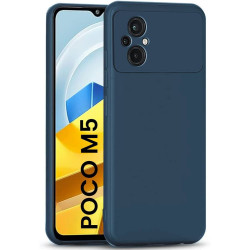 Θήκη Πλάτης Σιλικόνης Soft για Xiaomi Poco M5 - Χρώμα: Σκούρο Μπλε