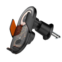 LDNIO MA30 Air Vent Car Mount with 15W Wireless Charging - Color: Black