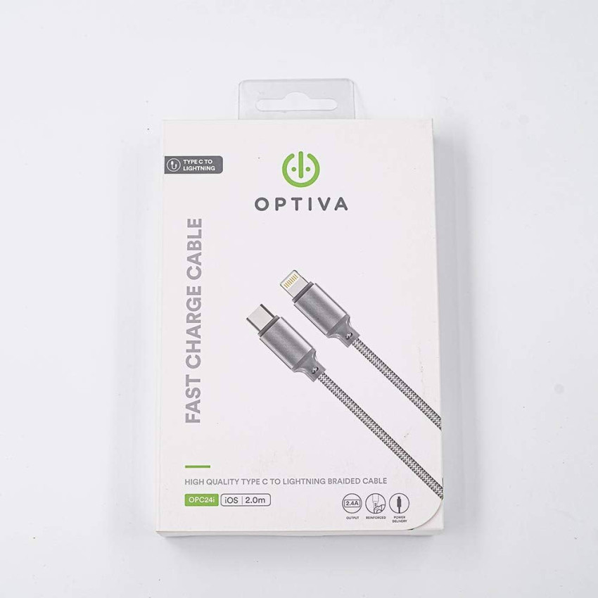 OPTIVA OPC24i Καλώδιο Type-C σε Lightning 2m - Χρώμα: Μαύρο