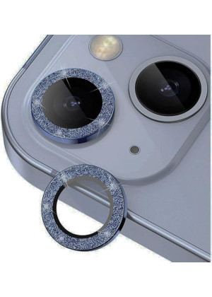 Camera Tempered Glass Glitter for iPhone 14 / 14 Plus - Color: Blue