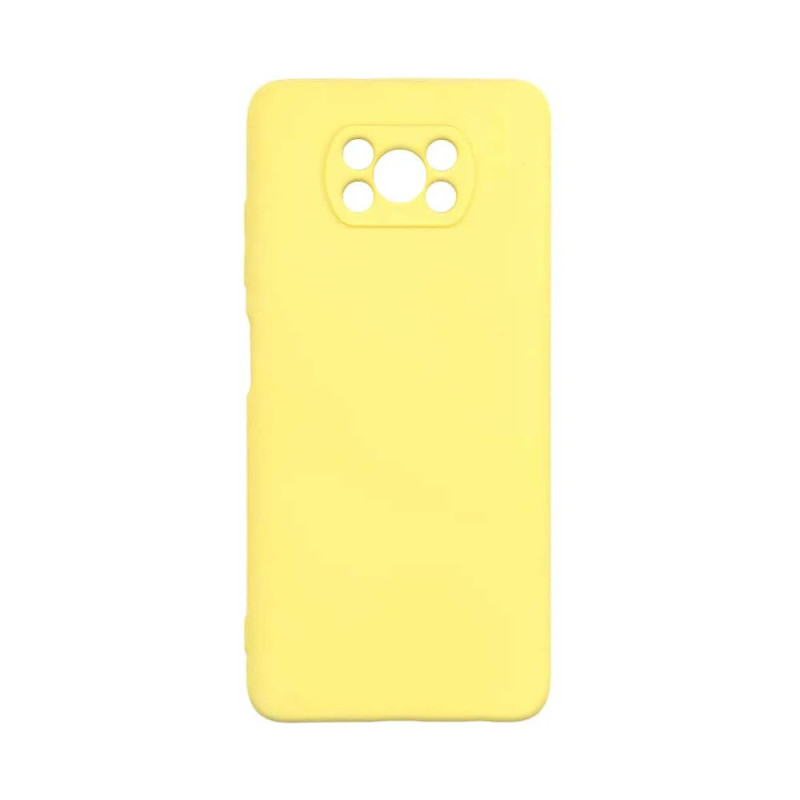 Θήκη Πλάτης Σιλικόνης Soft για Xiaomi Poco X3/Poco X3 Pro - Χρώμα: Κίτρινο