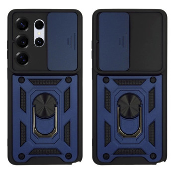 Σκληρή Θήκη Πλάτης Armor με Βάση Στήριξης για Samsung Galaxy S26 Ultra - Χρώμα: Σκούρο Μπλε
