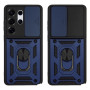 Σκληρή Θήκη Πλάτης Armor με Βάση Στήριξης για Samsung Galaxy S26 Ultra - Χρώμα: Σκούρο Μπλε