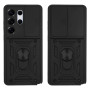 Σκληρή Θήκη Πλάτης Armor με Βάση Στήριξης για Samsung Galaxy S26 Ultra - Χρώμα: Μαύρο