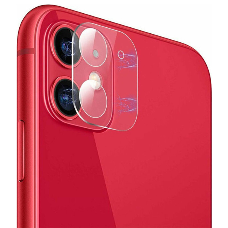 Full Cover Full Glue Τζαμάκι Προστασίας Πίσω Κάμερας για Apple i Phone 11 - Χρώμα: Διάφανο