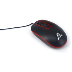 Jeqang JW-310 Wired Mouse - Color: Black-Red