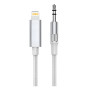 LDNIO LSY81i Καλώδιο Ήχου - AUX - Audio Jack 3.5mm Σε USB Lightning 1m - Χρώμα: Ασημί