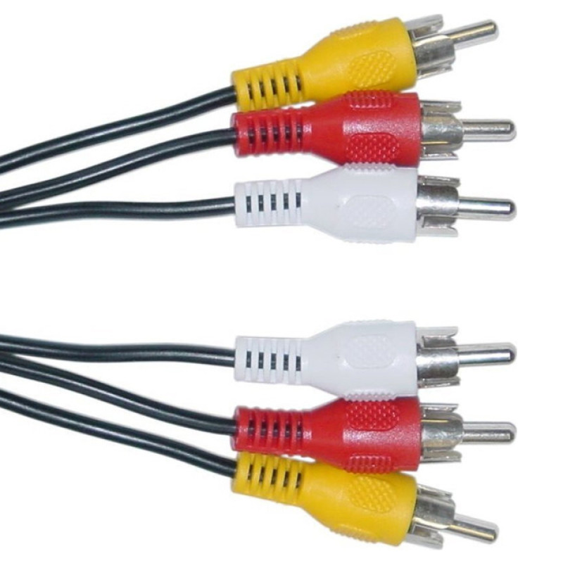 Καλώδιο 3x RCA Male - 3x RCA Male 1.5m - Χρώμα: Μαύρο