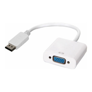 Μετατροπέας Display Port σε VGA DisplayPort Male σε VGA Female - Χρώμα Λευκό