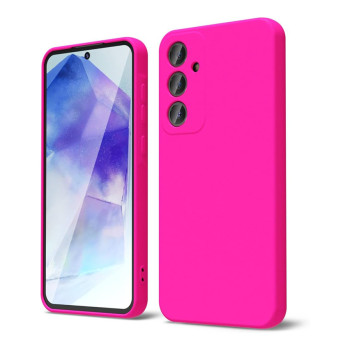 Θήκη Πλάτης Σιλικόνης Soft για Samsung Galaxy A55 - Χρώμα: Φούξια