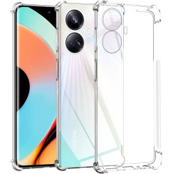 Anti Shock Back Cover Silicone Case for Realme 10 Pro Plus 5G - Color: Clear