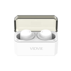 VIDVIE BT873 Wireless Bluetooth Headphones with Charging Case In-Ear TWS Wireless Earbuds - Color: White