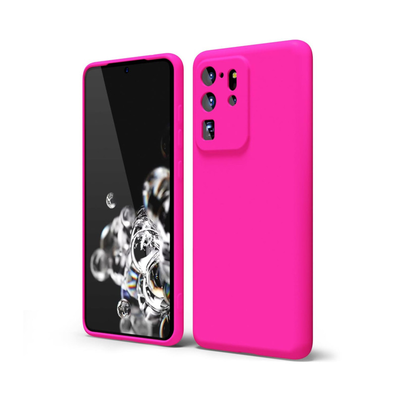 Θήκη Πλάτης Σιλικόνης Soft για Samsung Galaxy S20 Ultra - Χρώμα: Φούξια