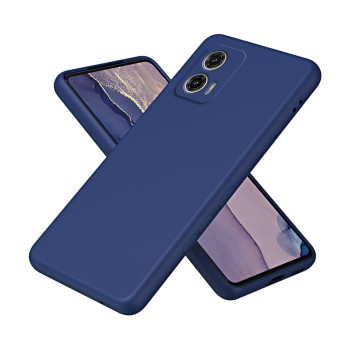 Θήκη Πλάτης Σιλικόνης Soft για Motorola G73 - Χρώμα: Σκούρο Μπλε