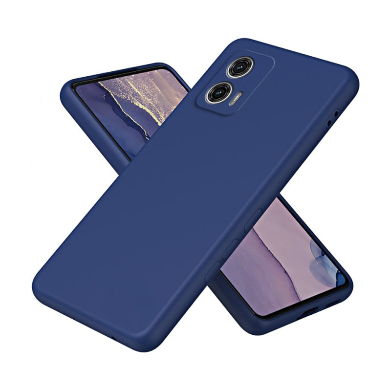 Θήκη Πλάτης Σιλικόνης Soft για Motorola G73 - Χρώμα: Σκούρο Μπλε
