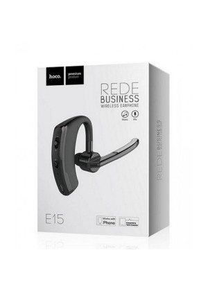 Hoco E15 Ασύρματο Bluetooth Ακουστικό In-Ear HandsFree - Χρώμα: Μαύρο