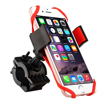 Βάση Κινητού Ποδηλάτου Bicycle Phone Holder - Χρώμα: Μαύρο - Κόκκινο