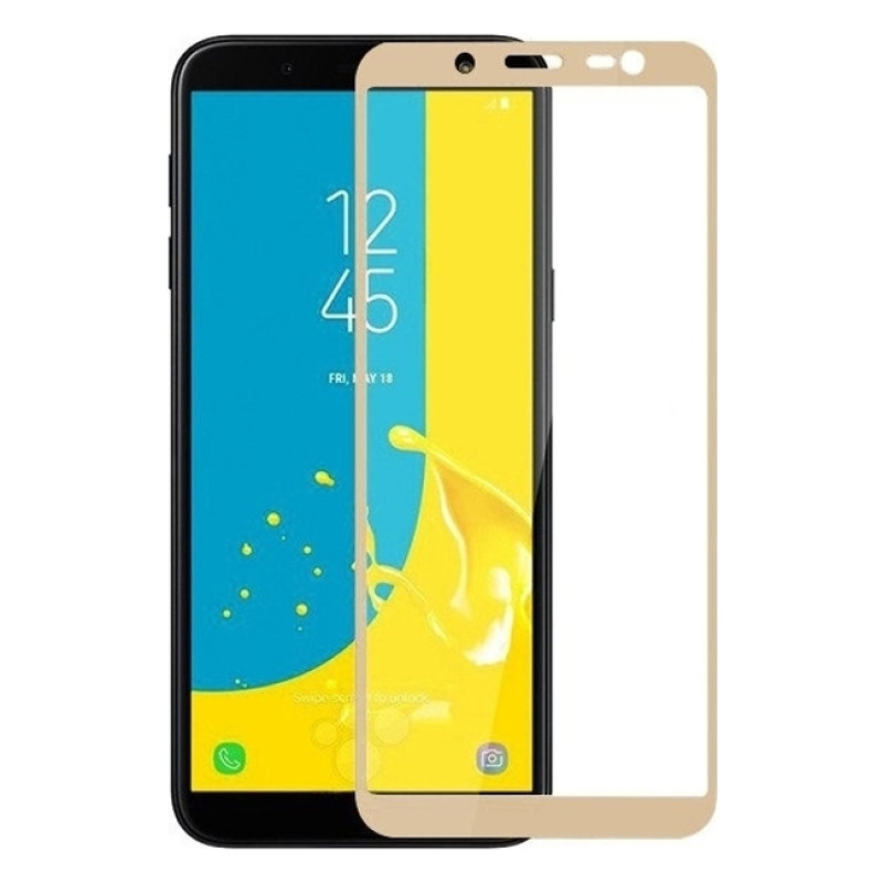 Full Cover Full Glue Τζαμάκι Προστασίας Οθόνης για Samsung Galaxy J600F J6 2018 - Χρώμα: Χρυσό