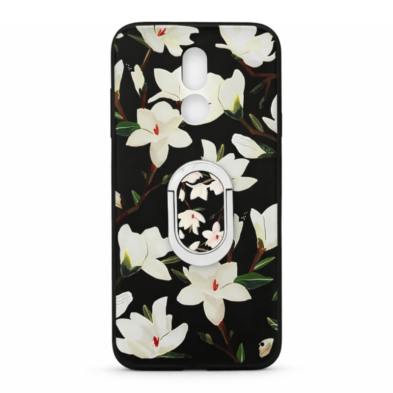 Σκληρή Θήκη Πλάτης με Ring για Huawei Mate 10 Lite - Χρώμα : Πολύχρωμο με Λουλούδια