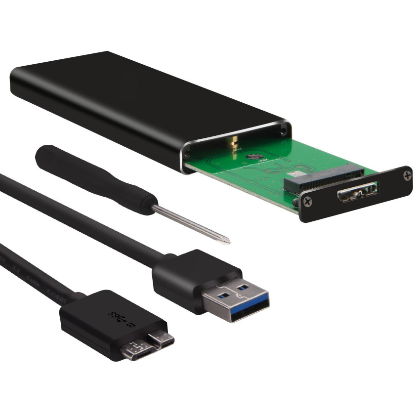 Θήκη για Σκληρό Δίσκο NGFF (M.2) SATA III με Σύνδεση USB 3.0 - Χρώμα: Μαύρο