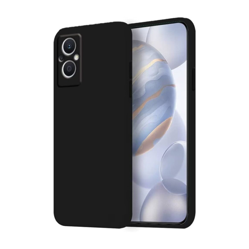 Θήκη Πλάτης Σιλικόνης Soft για Oppo Reno8 Lite - Χρώμα: Μαύρο