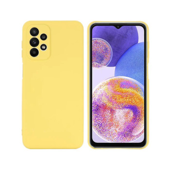 Θήκη Πλάτης Σιλικόνης Soft για Samsung Galaxy A23 - Χρώμα: Κίτρινο