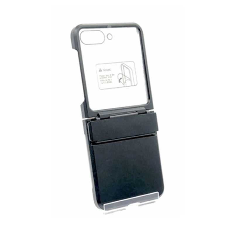 Πλαστική Ανθεκτική Θήκη Πλάτης για  Samsung Galaxy Z Flip 5 - Χρώμα: Μαύρο