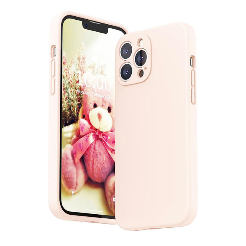 Θήκη Πλάτης Σιλικόνης Απλή για Apple iPhone 13 Pro Max - Χρώμα: Ρόζ