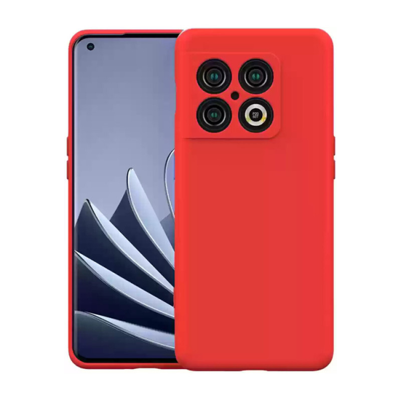 Θήκη Πλάτης Σιλικόνης Soft για Oneplus 10 Pro - Χρώμα: Κόκκινο