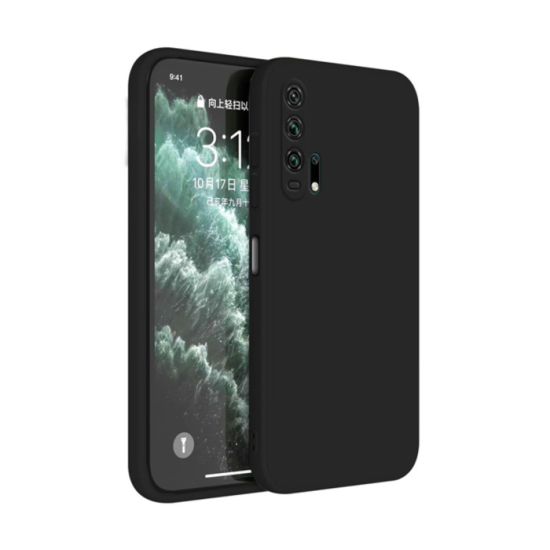 Θήκη Πλάτης Σιλικόνης Απλή για Huawei Honor 20 Pro - Χρώμα: Μαύρο