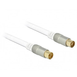 GREEN LYCA G-1414 Cable TV PAL (M) to TV PAL (F) 1.8m - Color: White / Silver