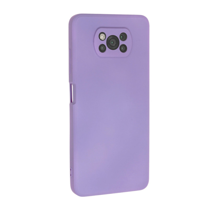Θήκη Πλάτης Σιλικόνης Soft HQ για Xiaomi Poco X3 Pro Χρώμα: Λιλά